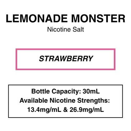Lemonade Monster – Strawberry – Nic Salt – 30mL
