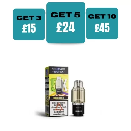 SKE Bar 15K Prefilled Pod Refills - £5.99 or 3 for £15 - Mr. Blue