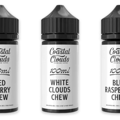 Coastal Clouds Premium E-Liquid 100ml - ICED Red Cherry Freeze / 0mg - Vapeciga