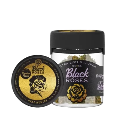 Black Roses Premium Exotic Gold Label THCa Flower – 3.5g - Strain#Head Hunter (I)>Poprocket (S)>Black Runtz (H)>Sour Grapes (S)>Lemon Pound Cake (I)