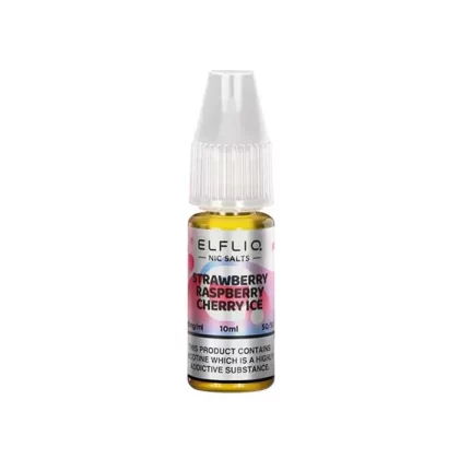 Strawberry Raspberry Cherry Ice By Elfbar Elfliq Nic Salt 10ml - 5mg