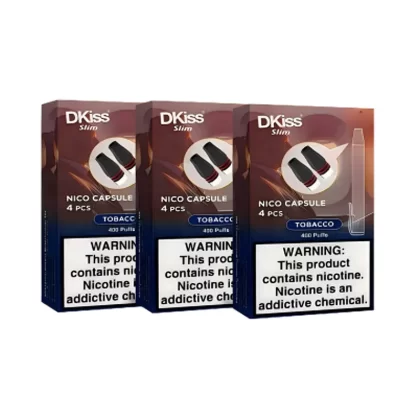 DKiss Slim Replacement Nico Capsule - 400 Puffs (4pcs) - Tobacco
