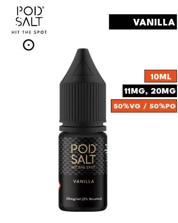 Vanilla Nic Salt E Liquid by Pod Salt Core - 11mg