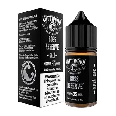 Boss Reserve By Cuttwood E-Liquid 30mL (Salt Nic)