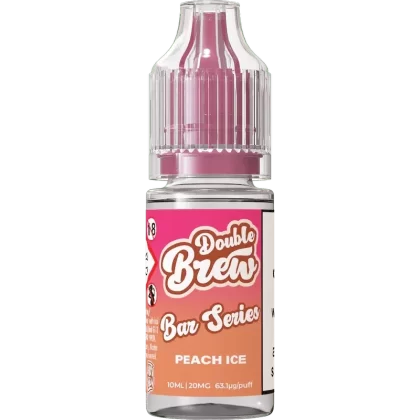 OHM BREW DOUBLE BREW PEACH ICE 10ML NIC SALT E-LIQUID - Strength#5MG>10MG>20MG