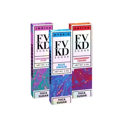 FVKD THCA Sugar Disposable | 3.5g - Size#3.5g~Flavor#Blue Dream (Hybrid)>Strawberry Cough (Sativa)>Granddaddy Purp (Indica) (6FE4EC)