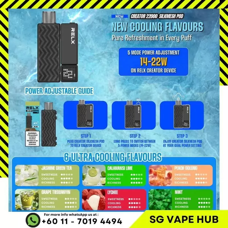 RELX CREATOR 22,000 Puffs - Cartridge / Calamansi Lime - Image 3