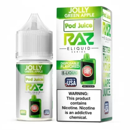 Jolly Green Apple – Pod Juice Salts x RAZ E-Liquid – 30mL