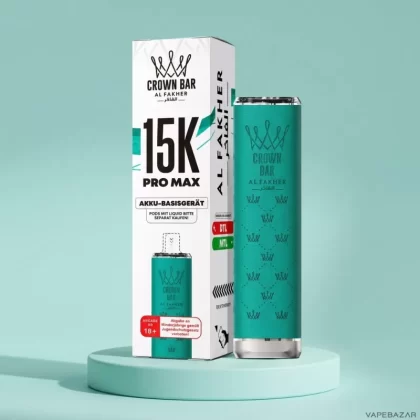 Al Fakher Crown Bar 15K Pro Max Basisgerät – Petrol - Vape Store