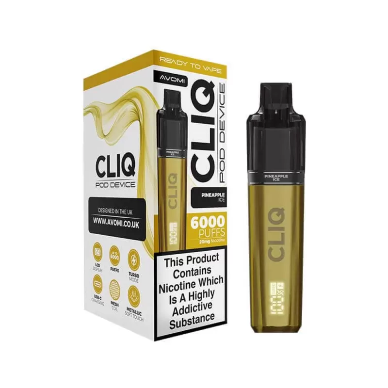 Pineapple Ice AVOMI CLIQ Prefilled Pod Kit – 6000 Puff