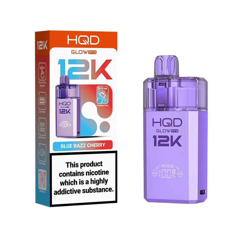 HQD Glow Pro 12K Prefilled Pod Kit - Strawberry Ice - Image 3