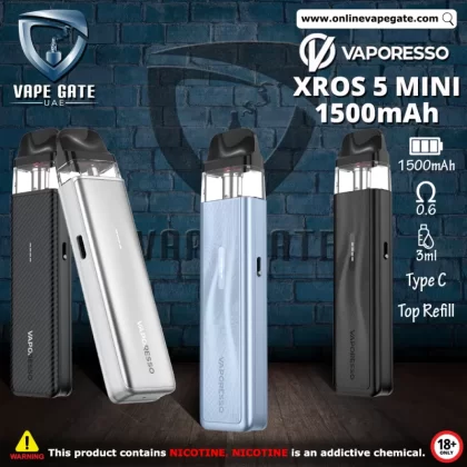 VAPORESSO XROS 5 MINI 1500mAh POD SYSTEM - Titanium Silver