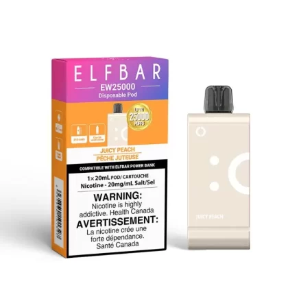 Elf Bar EW25K Juicy Peach Disposable Pod (25000 Puffs) - STRENGTH#20MG>20MG (ONT-TAX)
