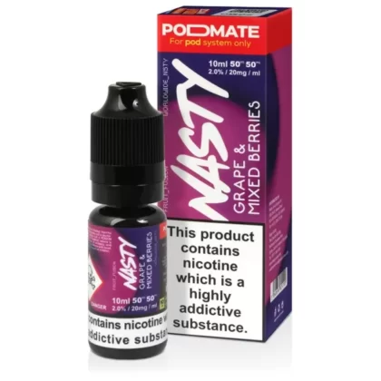 Nasty Juice PodMate Grape & Mixed Berries E Liquid 10ml - Nicotine Strength#20mg>10mg