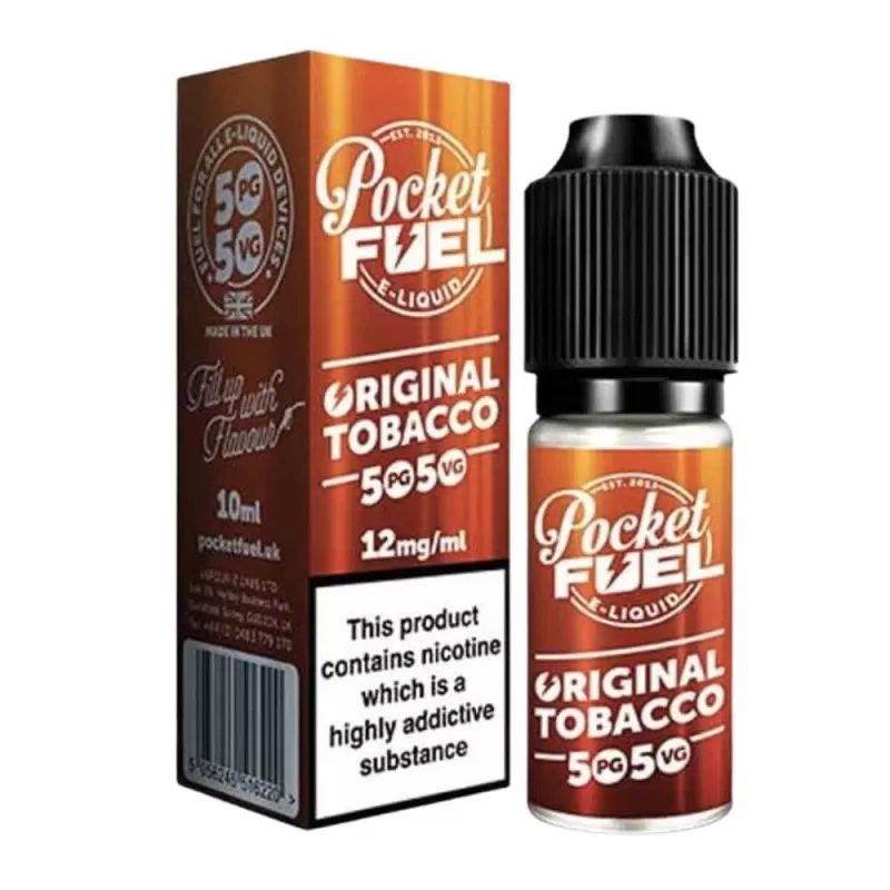 Original Tobacco 50/50 E-Liquid by Pocket Fuel (10ml) - 6mg