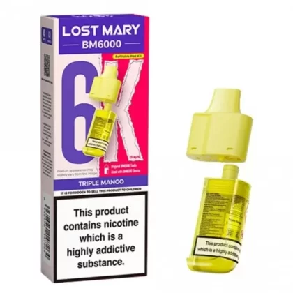 Lost Mary Triple Mango BM6000 Nic Salt E Liquid Pods