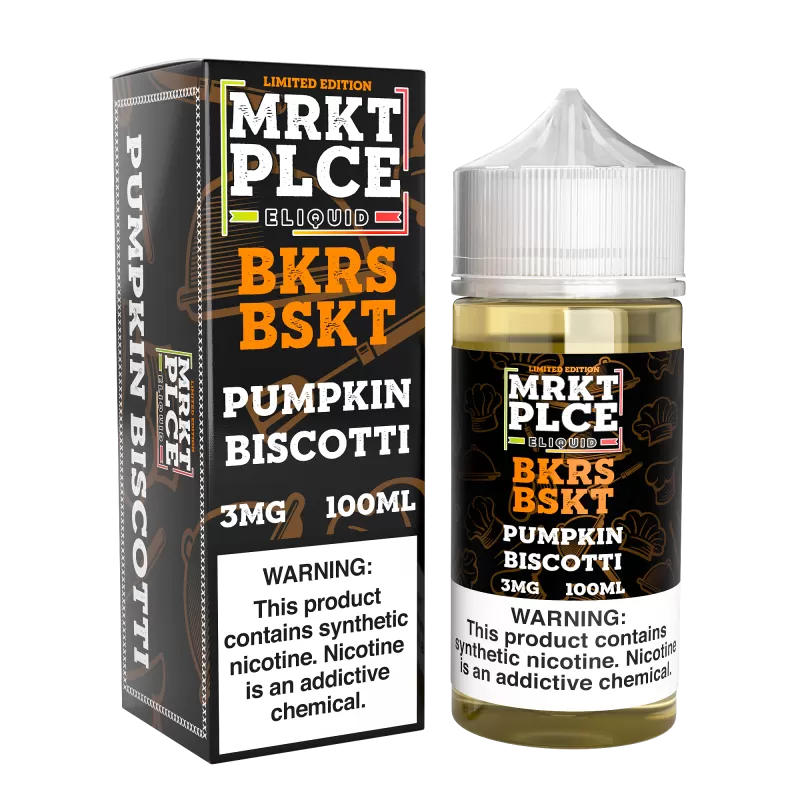 MRKTPLCE - "BKRS BSKT" Pumpkin Biscotti - 100ML E-Liquid (Limited Edition) - 6MG