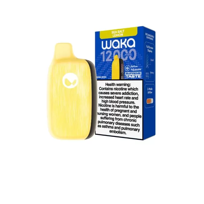 Waka Nova Rechargeable Disposable Vapes 12,000 Puffs - 18 mg / Vanilla Custard Tobacco - Image 2