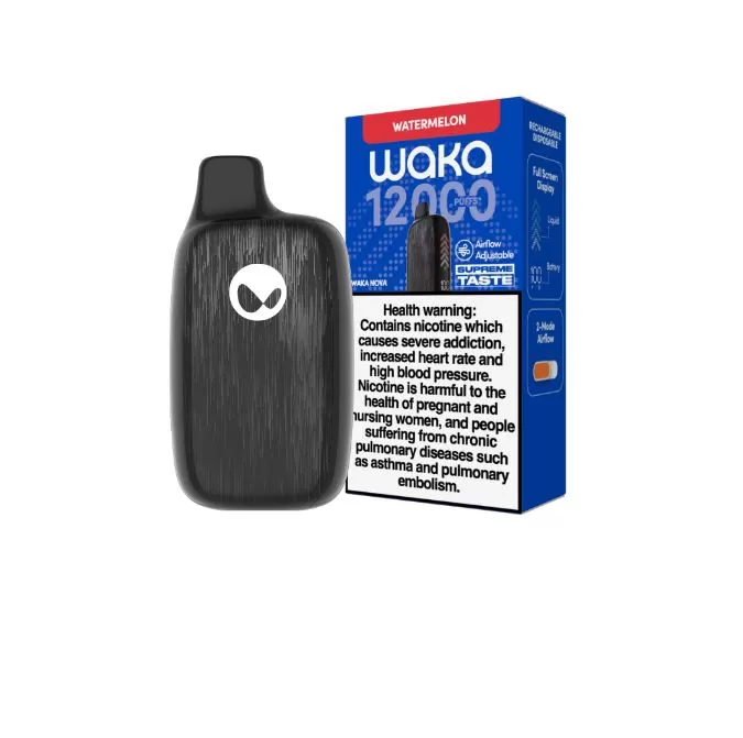 Waka Nova Rechargeable Disposable Vapes 12,000 Puffs - 18 mg / Vanilla Custard Tobacco - Image 3