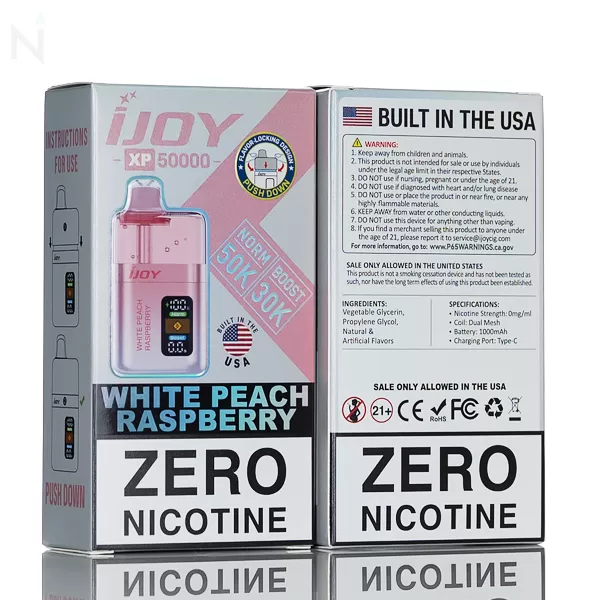 iJoy XP50K 0% Zero Nicotine Disposable Vape - 20mL - Blue Razz Ice - Image 3