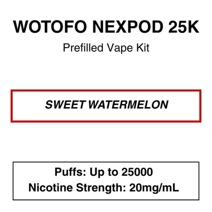 Wotofo – Nexpod 25K – Prefilled Vape Kit – Sweet Watermelon