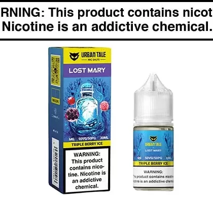 TRIPLE BERRY ICE BY LOST MARY X URBAN TALE NIC SALTS 30ML - Vapejuice