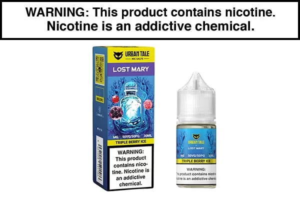 TRIPLE BERRY ICE BY LOST MARY X URBAN TALE NIC SALTS 30ML - Vapejuice