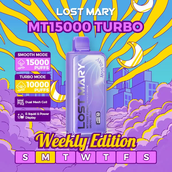 Lost Mary MT15000 Turbo Weekly Edition Disposable – 15000 Puffs - Acai Berry Storm Ice (Friday)