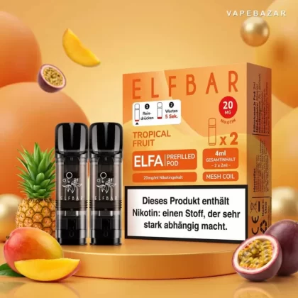 ELFBAR ELFA Pods Tropical Fruit 20mg – 2er Pack - Elf Bar