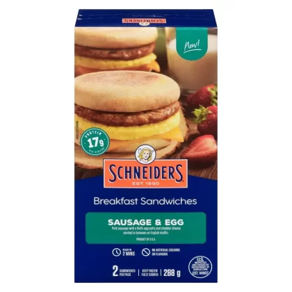 Schneiders Breakfast Sandwiches Sausage & Egg, 288 g
