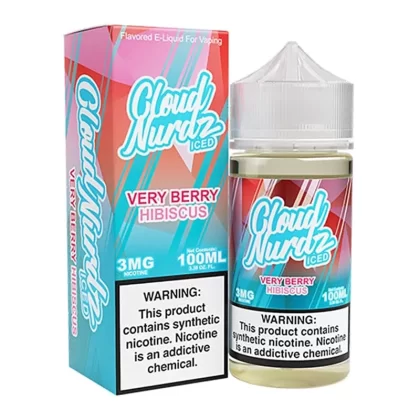 Cloud Nurdz Iced Very Berry Hibiscus TF Vape Juice 100ml - Eightvape