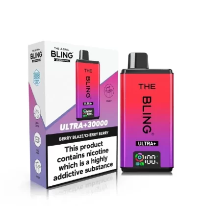 The Bling Ultra Plus 30K Vape Kit Berry Blaze / Cherry Berry - Nicotine Strength#20mg (EBBC96)