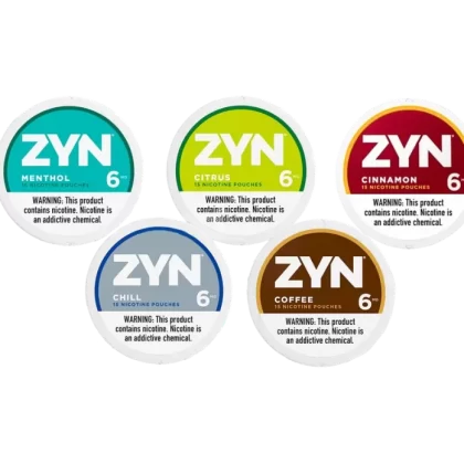 Zyn Nicotine Pouch | 6mg - Flavor#Coffee>Spearmint>Chill>Peppermint>Menthol>Cool Mint>Smooth>Wintergreen>Cinnamon>Citrus (76EAEF)