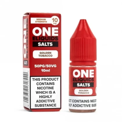 One E Liquids Golden Tobacco Nic Salt E Liquid (10ml)