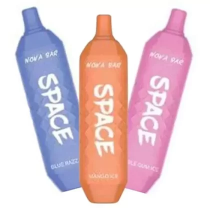 Space Max Nova Bar Vape - Pack Count#Single Pack~Flavor#Blue Razz Ice>Mango Ice>Peach Mango Pineapple>Strawberry Ice>Watermelon Ice>Kiwi Dragon>Strawberry Banana Ice>Straw Nanners Ice>Rain B