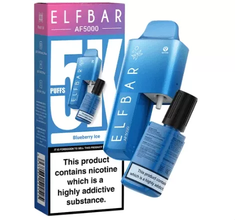 Elf Bar AF5000 Disposable Vape – Blueberry Ice (5000 puffs)