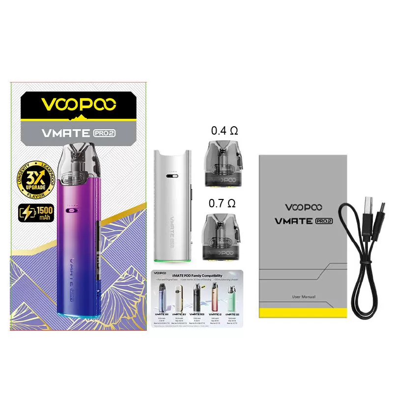VOOPOO Vmate Pro 2 Pod Kit - Neon - Vapormo - Image 3