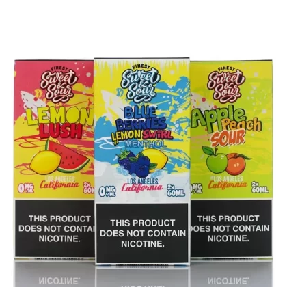 The Finest E-Liquid Sweet & Sour - No Nicotine Vape Juice - 120ml (DISCONTINUED) - Apple Peach Sour