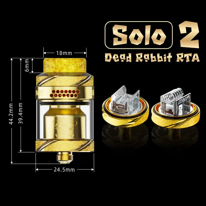 Hellvape Dead Rabbit Solo 2 RTA Atomizer - S.S - Image 3