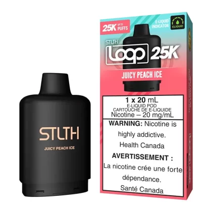 STLTH Loop 25K E-Liquid Pod Pack – Juicy Peach Ice - Nicotine Strength#20mg/ml