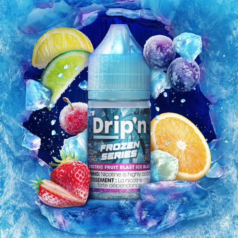 DRIP'N FROZEN BY ENVI - SALT NIC 30ML - Electric Fruit Blast Ice / 20MG - Image 3