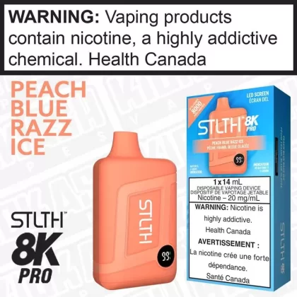 Peach Blue Razz Ice STLTH 8K Pro Disposable