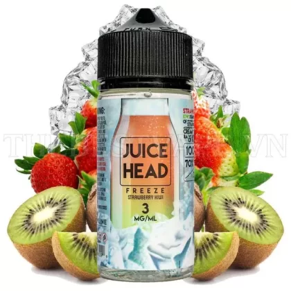 JUICE HEAD EXTRA FREEZE STRAWBERRY KIWI 100ML - Vape Product, Vape Product