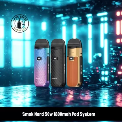 Smok Nord 50w 1800mah Pod System In Dubai - Black Aemor, Black Carbon Fiber