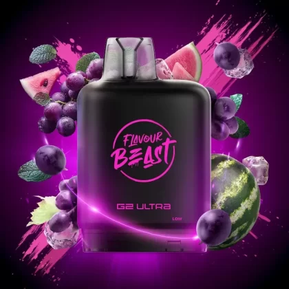 Level X G2 Ultra Flavour Beast Pods – Gleamin’ Grape Watermelon Mint, 50K Puffs - Strength#20MG>20MG (ONT-TAX)