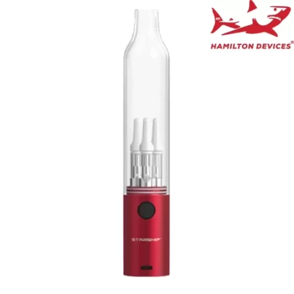 Hamilton Starship Triple Cartridge Vaporizer - Color#Black>Red