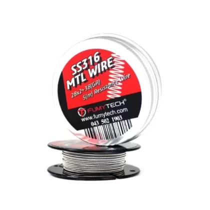 Fumytech Drut Fused Clapton SS316 MTL Wire ( 28x2Ga+38Ga 5m)