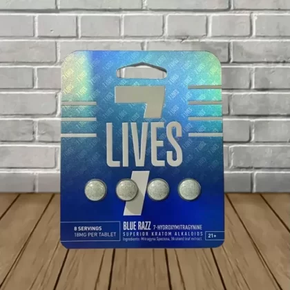 7 Lives 7-Hydroxymitragynine Extract Tablets 4ct - size#Single Blister Pack>Full Case (12ct)
