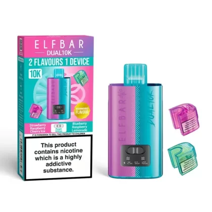 Elf Bar Dual 10K Puffs Prefilled Pod Kit 2 in 1 Vape - Only in £8.99 - Fruity Edition