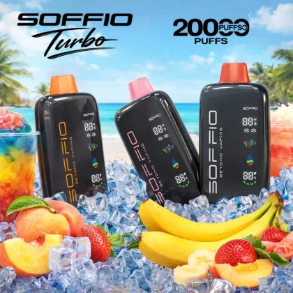 Soffio Turbo Disposable Vape (20,000 Puffs) - Strawberry Banana / 20 mg